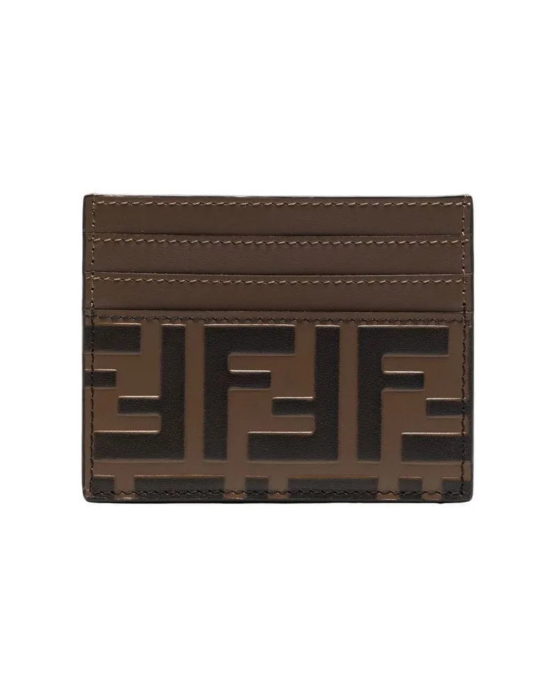 Fendi Kartenetui mit FF-Print - Braun Braun