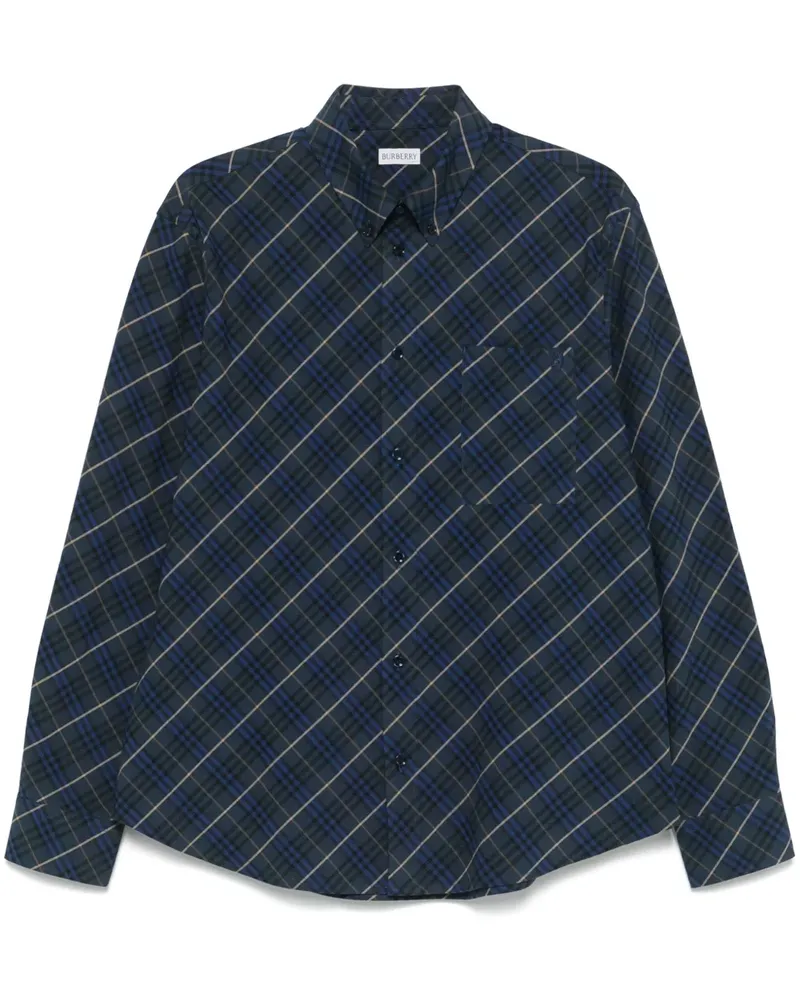 Burberry Karierte Hemdjacke - Blau Blau