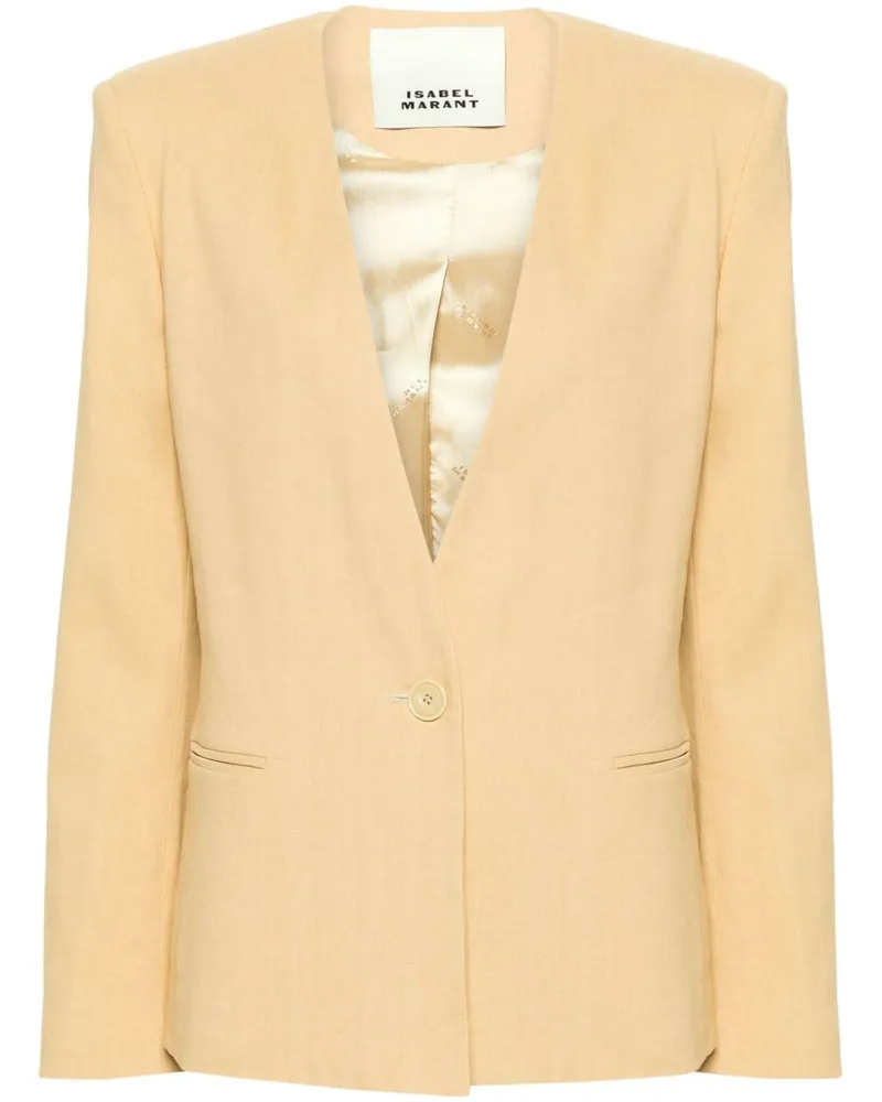 Isabel Marant Einreihiger Manzil Blazer - Gelb Gelb