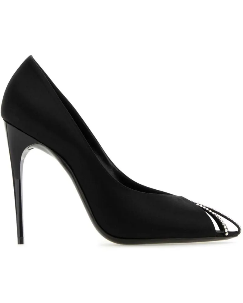 Saint Laurent Martinique Pumps aus Satin 110mm - Schwarz Schwarz