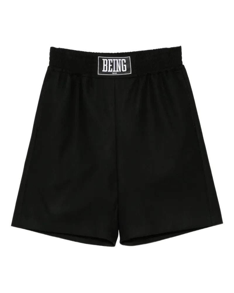 Sacai Shorts mit Logo-Patch - Schwarz Schwarz