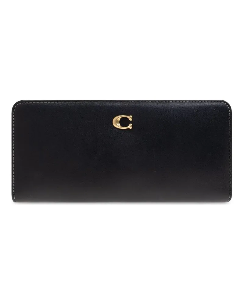 Coach Portemonnaie mit Logo-Schild - Schwarz Schwarz
