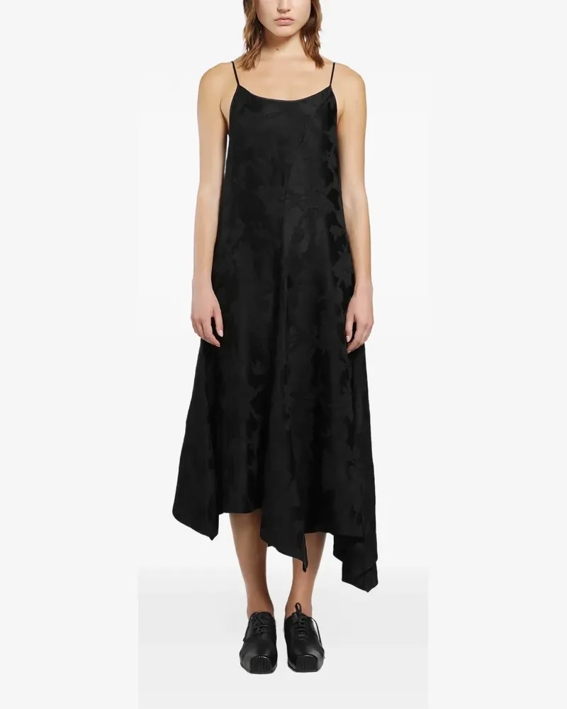 Uma Wang Acrry Kleid aus Jacquard mit asymmetrischem Saum - Schwarz Schwarz