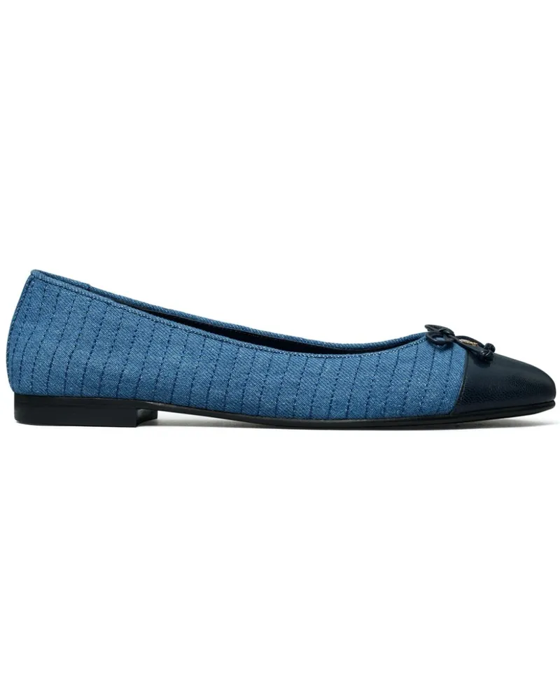 Tory Burch Gesteppte Ballerinas mit Kontrastkappe - Blau Blau
