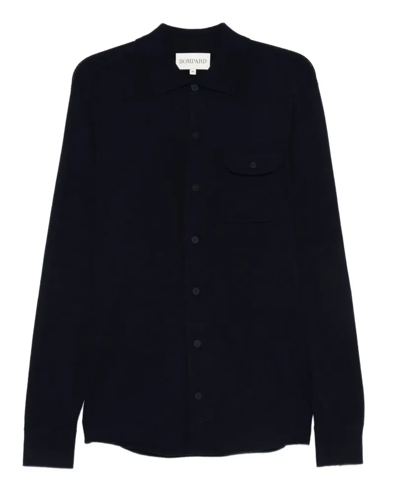 Eric Bompard Hemd mit Klappentasche - Blau Blau