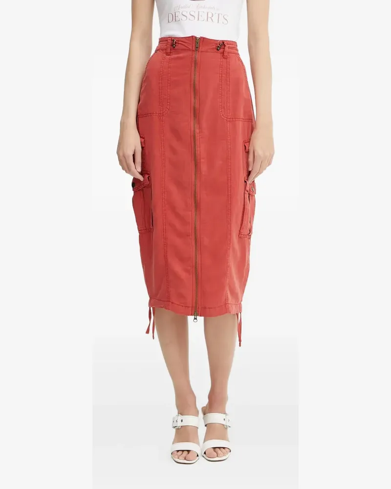Guess Casey Midirock mit aufgesetzten Taschen - Rot Rot