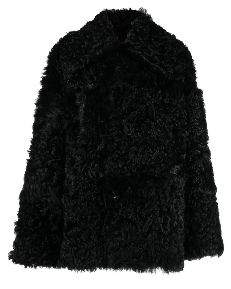 AMI Paris Jacke aus Shearling - Schwarz Schwarz