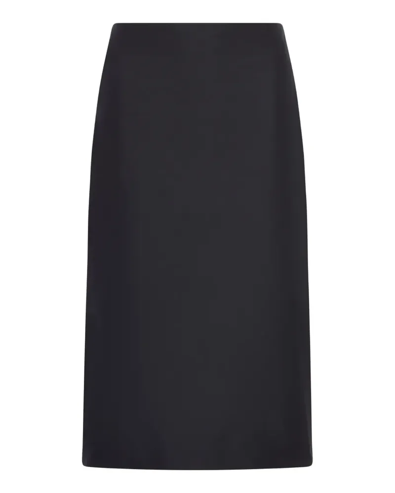 Jil Sander high-waisted slit midi skirt - Schwarz Schwarz