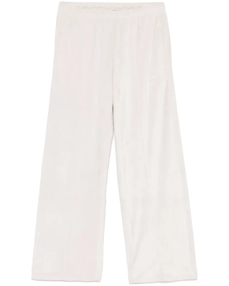 Nike Halbhohe Jogginghose aus Velours - Nude Nude