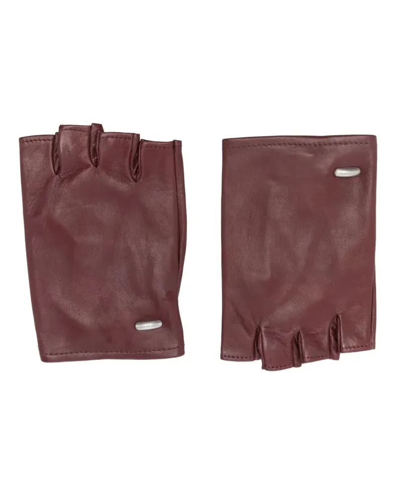 Our Legacy fingerless leather gloves - Rot Rot