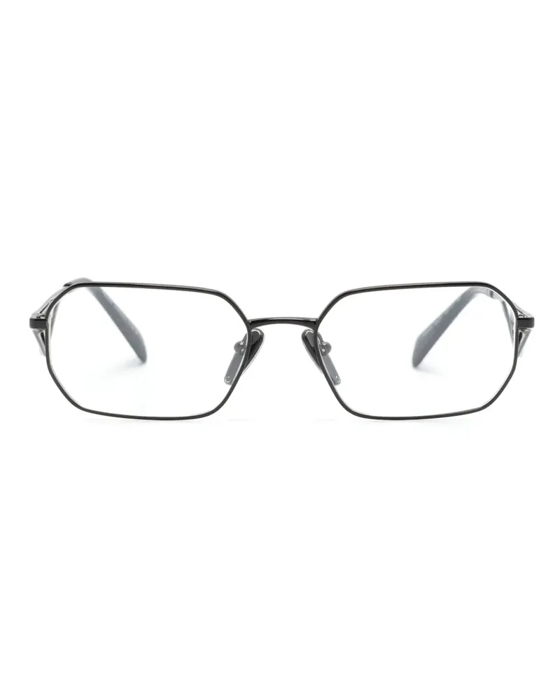 Prada Brille mit geometrischem Gestell - Schwarz Schwarz