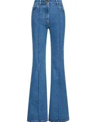 Oscar de la Renta Bootcut-Jeans mit hohem Bund Blau