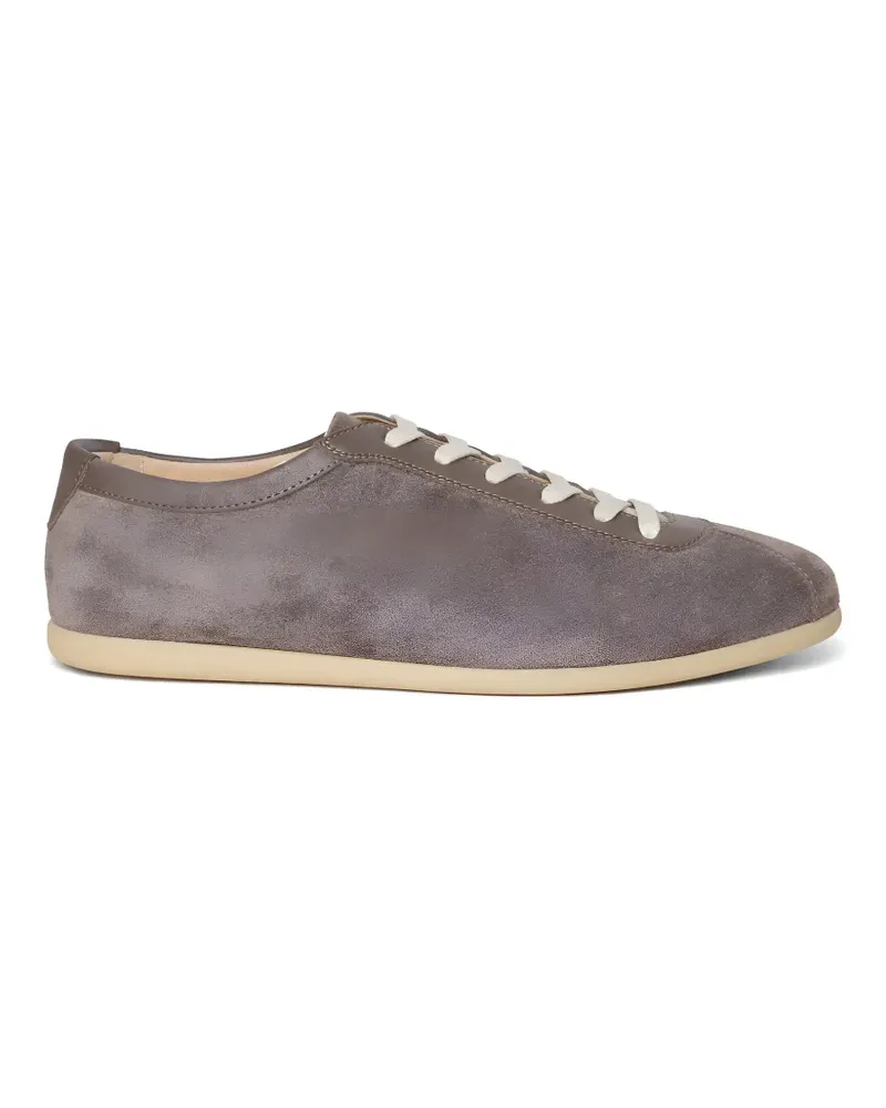 Brunello Cucinelli lace-up leather sneakers - Grau Grau