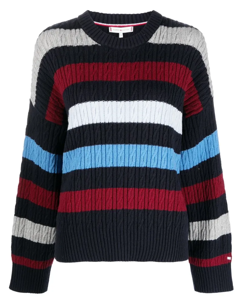 Tommy Hilfiger Gestreifter Pullover - Blau Blau