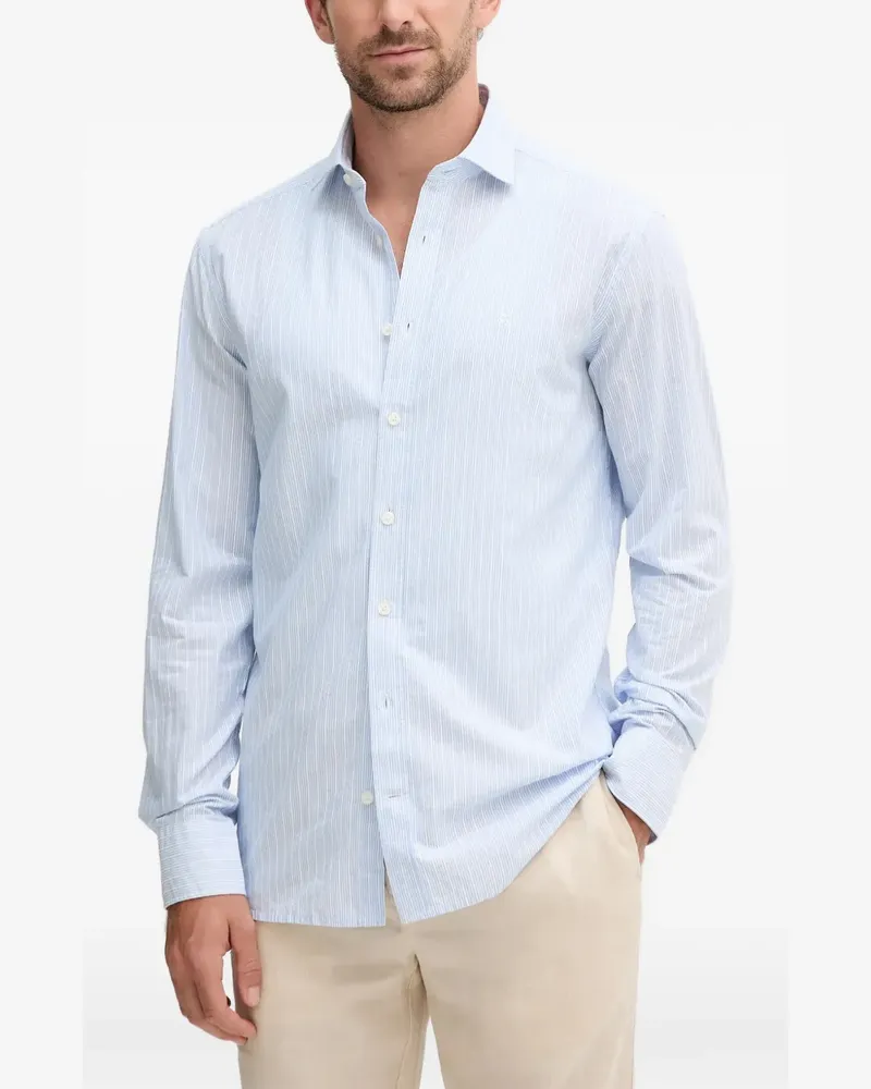 Hackett Gestreiftes Hemd - Blau Blau