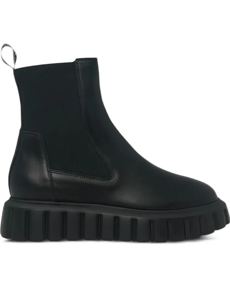 Voile Blanche Grenelle Chelsea-Boots mit Stretchbund - Schwarz Schwarz