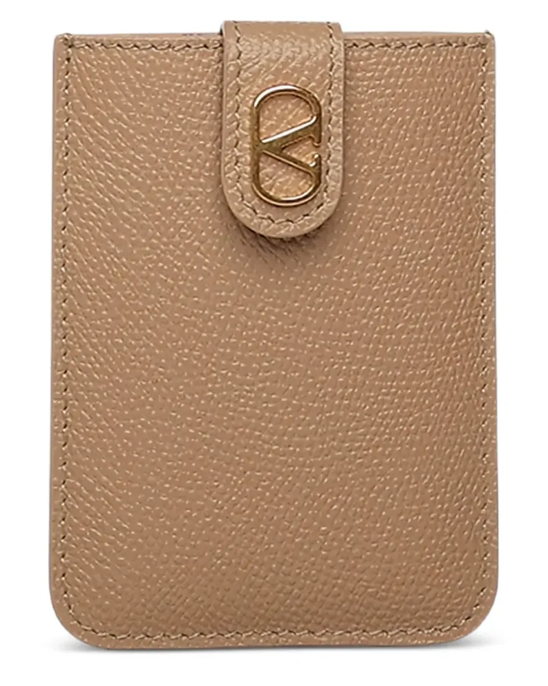 Valentino Garavani Portemonnaie mit Logo-Schild - Nude Nude