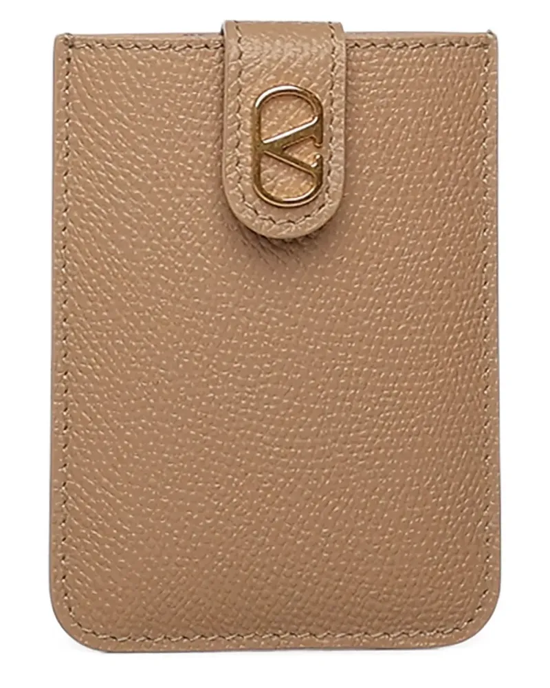 Valentino Garavani logo-plaque bifold wallet - Nude Nude