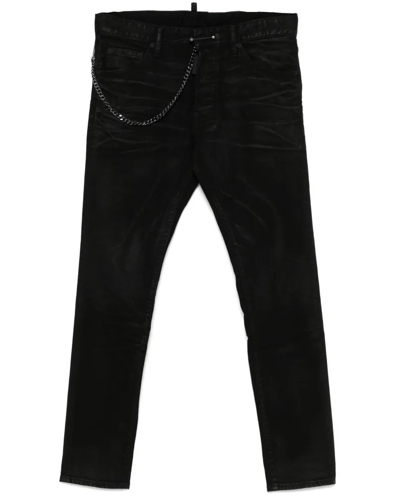 Dsquared2 Hose mit Kettendetail - Schwarz Schwarz