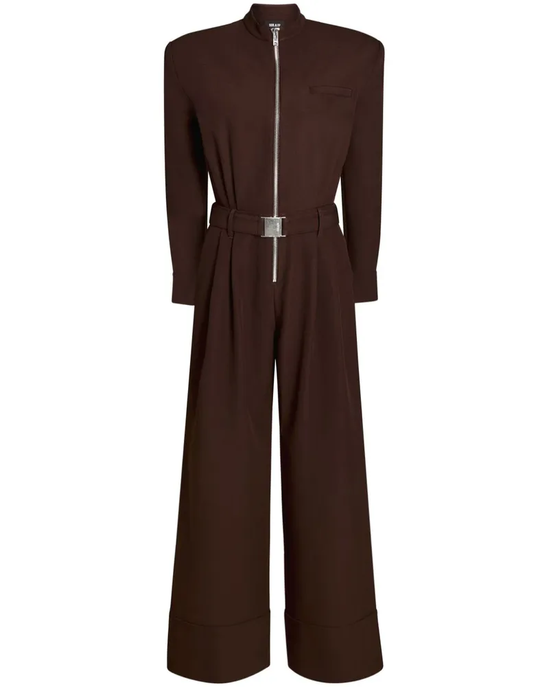 SER.O.YA Vera Jumpsuit aus Krepp - Braun Braun