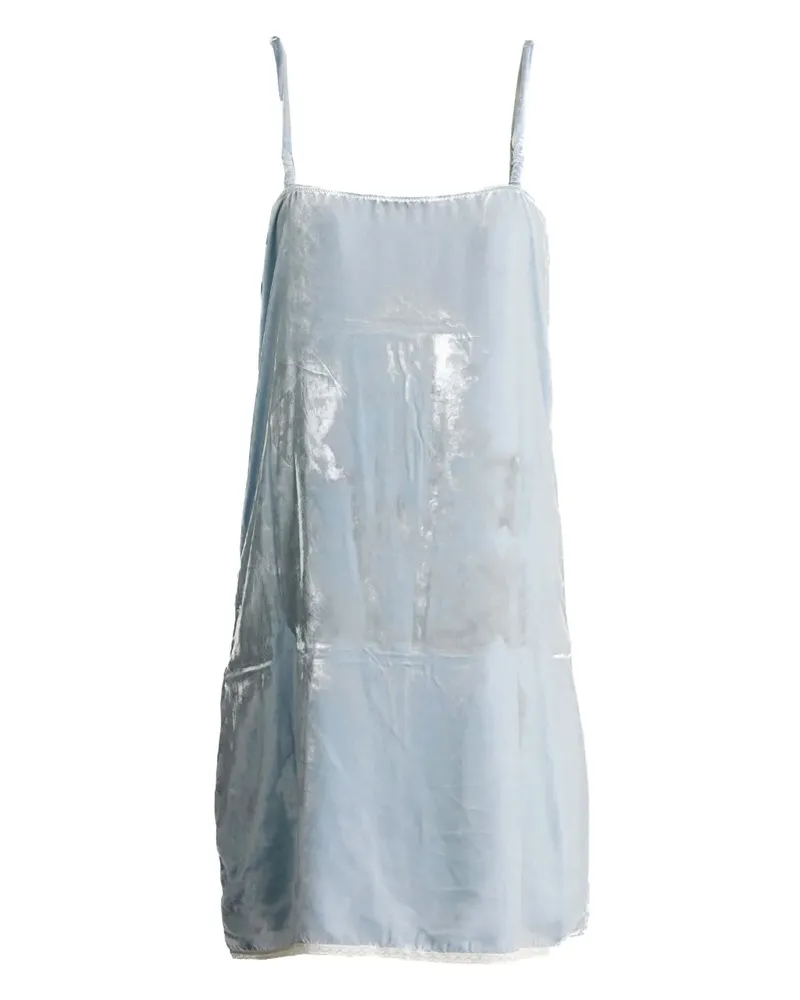 Prada velvet-effect sleeveless mini dress - Blau Blau