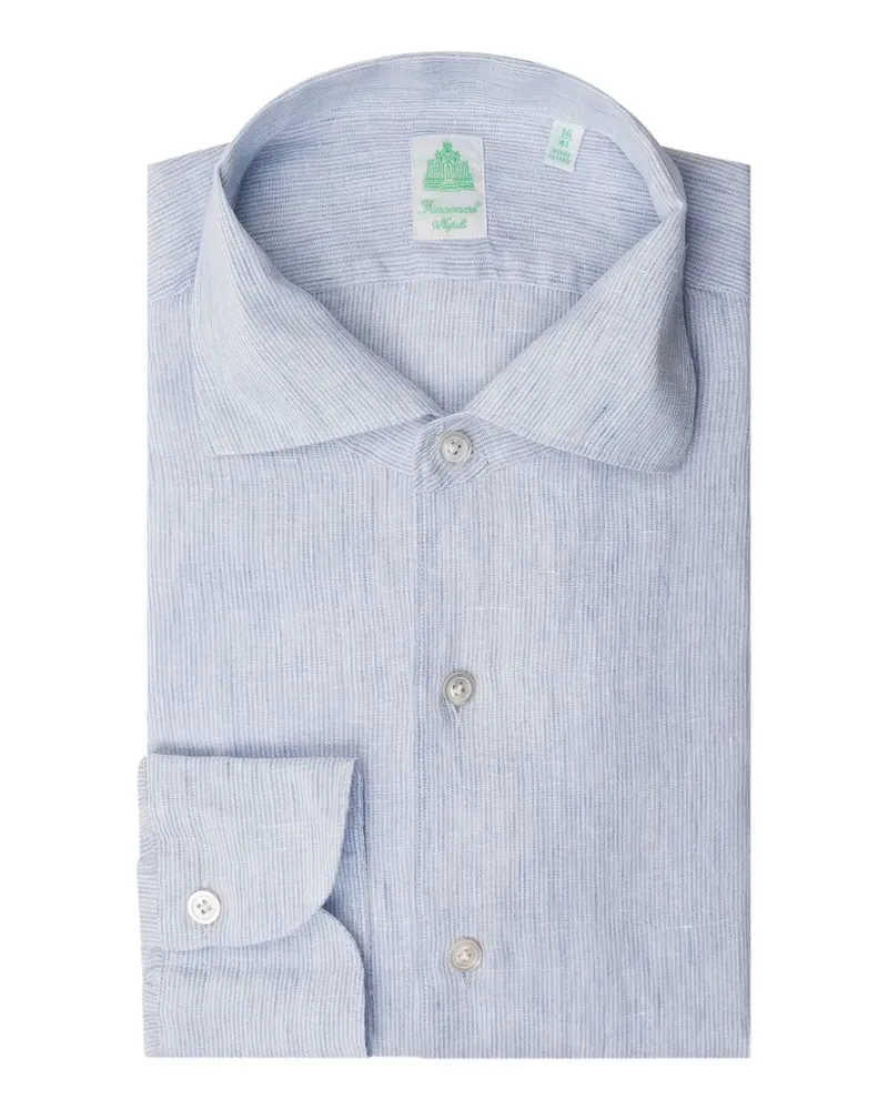 Finamore 1925 Tokyo striped shirt - Blau Blau