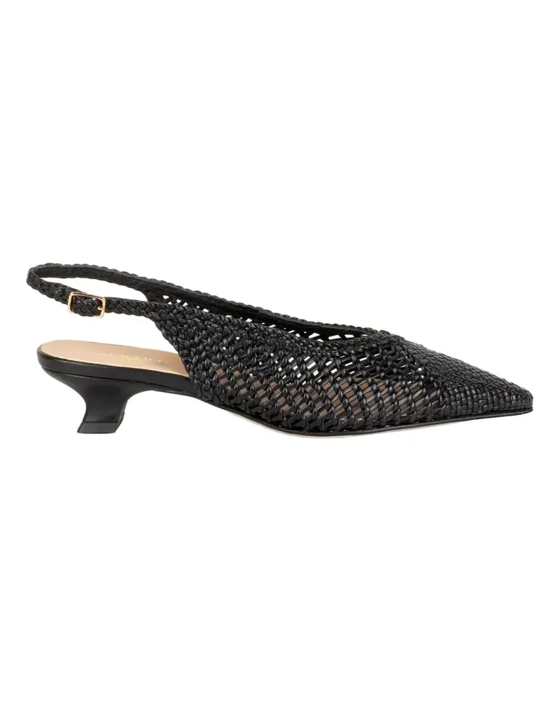 Status woven slingback mules - Schwarz Schwarz