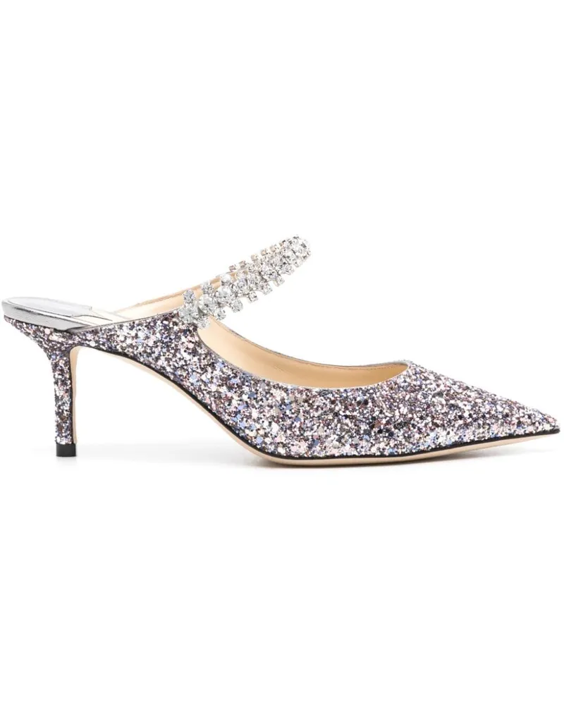 Jimmy Choo Bling Mules mit Glitter 65mm Rosa