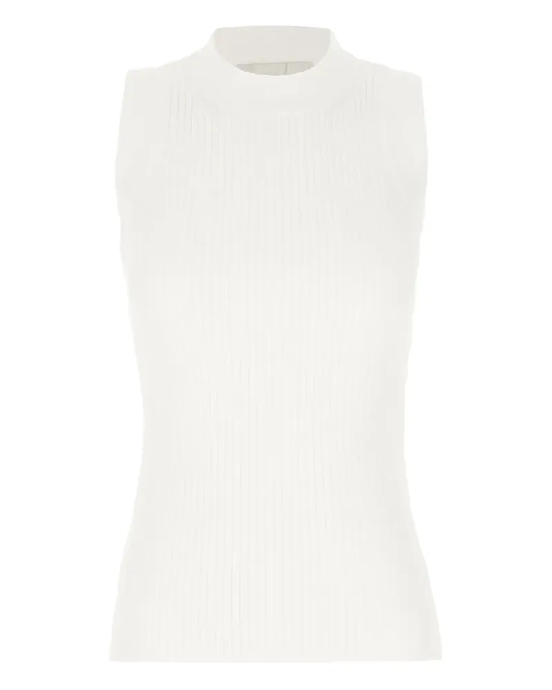 SPORTMAX Geripptes Tanktop - Weiß Weiß