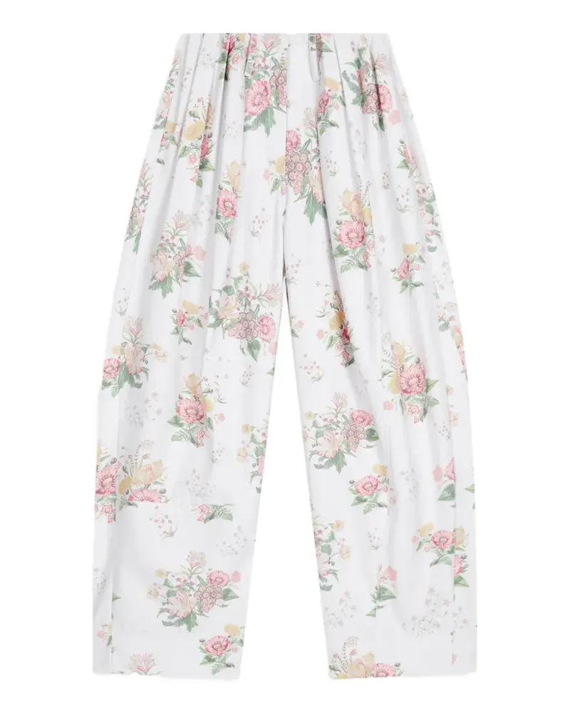 OPEN YY Geraffte Hose - Weiß Weiß