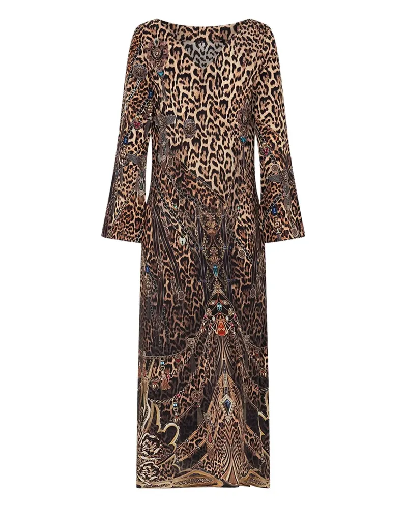 Camilla Kleid mit Amsterglam-Print - Braun Braun
