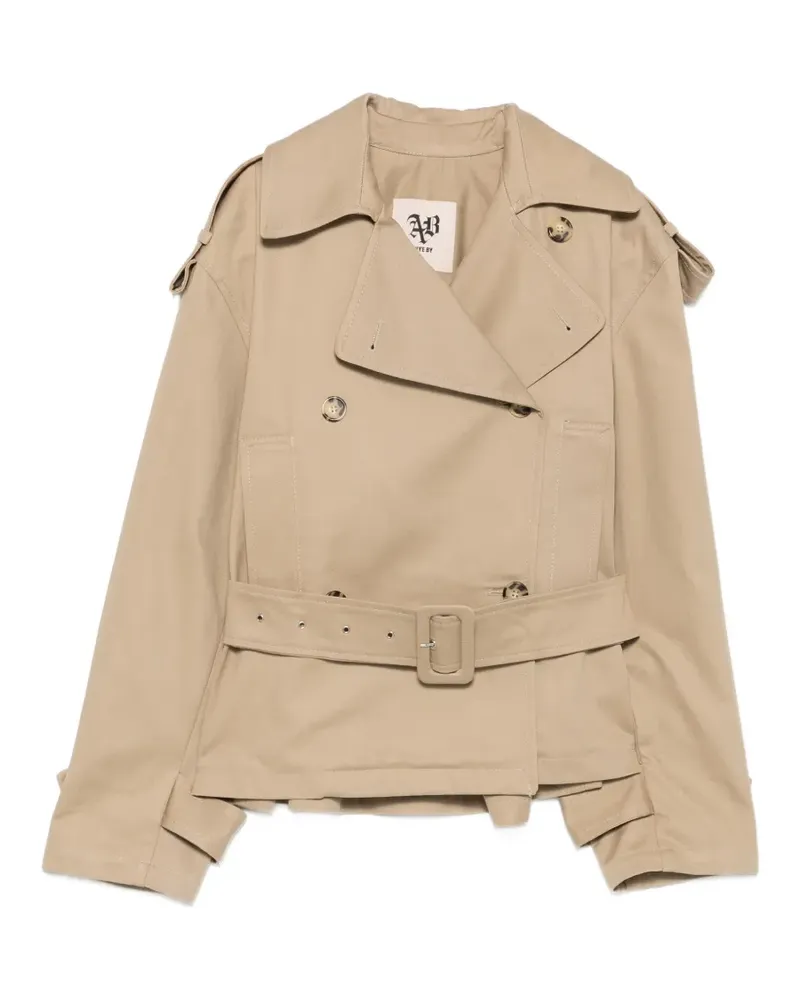 Aniye By Dyla double-breasted belted jacket - Nude Nude