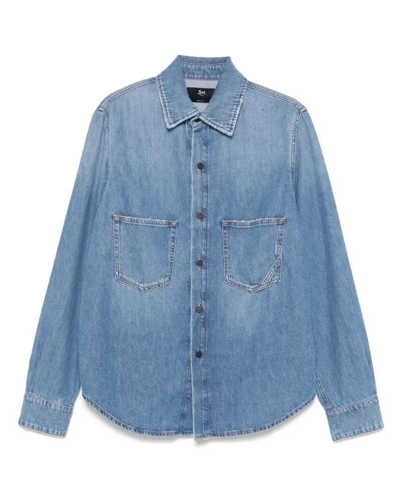 3x1 Essential Hemd - Blau Blau