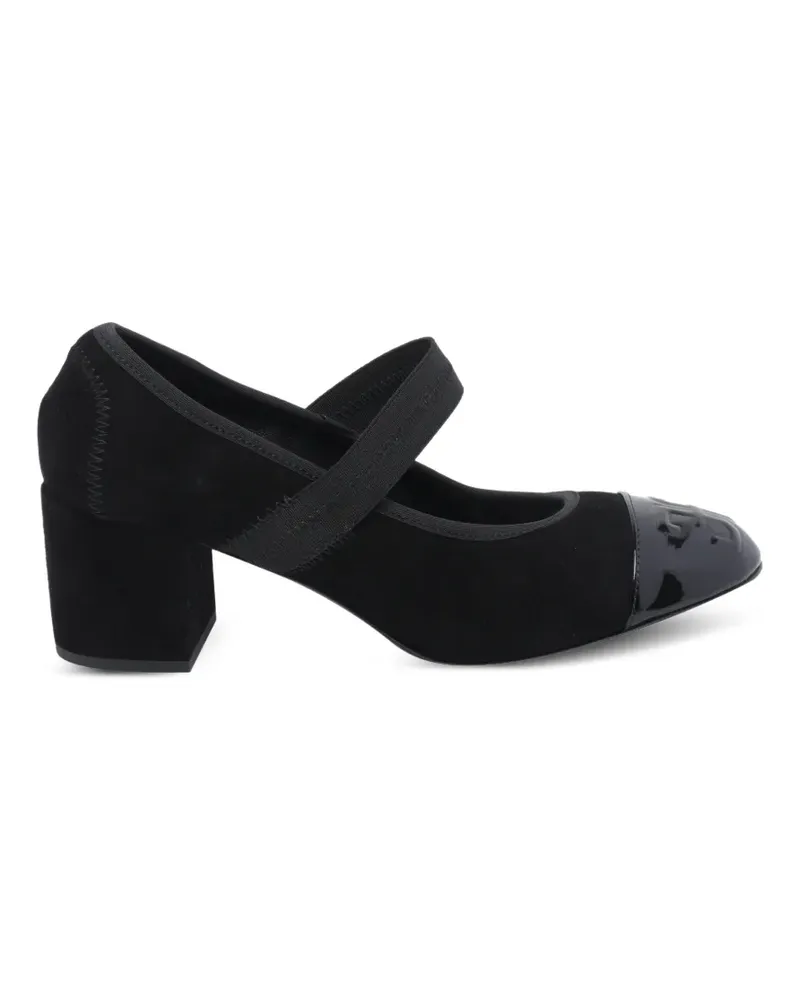 Fabi Elastische Pumps mit Logo-Prägung - Schwarz Schwarz