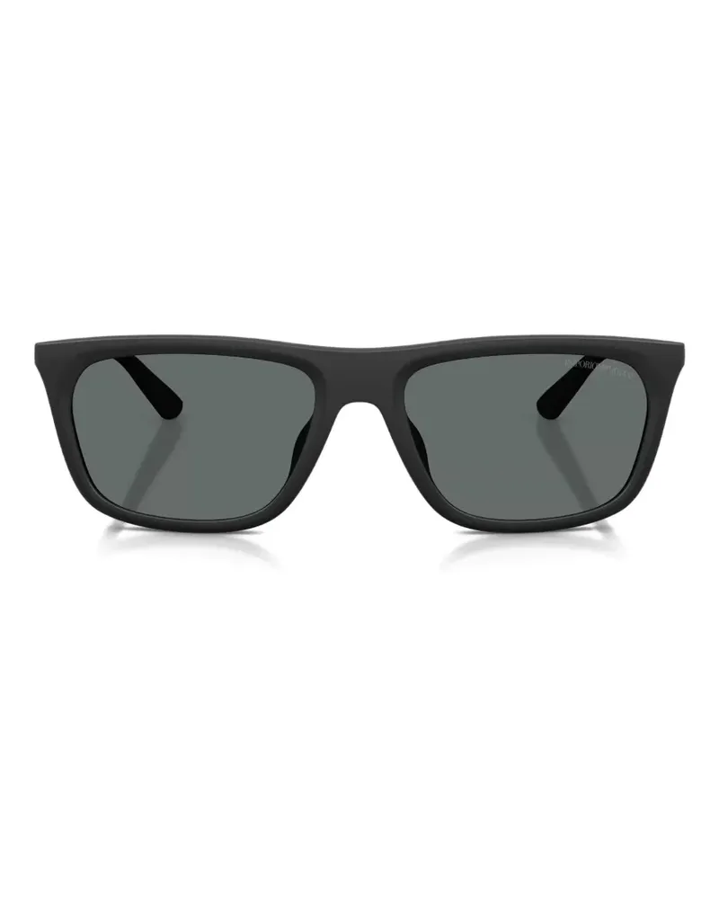 Emporio Armani rectangle-frame sunglasses - Schwarz Schwarz