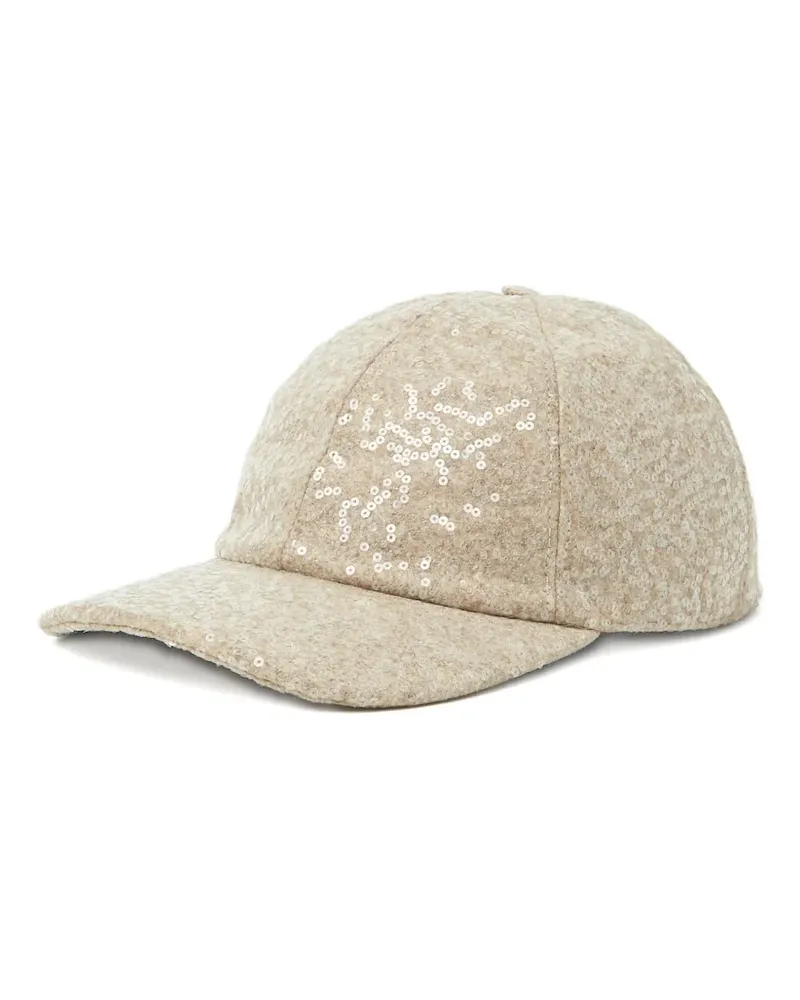 Peserico Baseballkappe mit Pailletten - Nude Nude