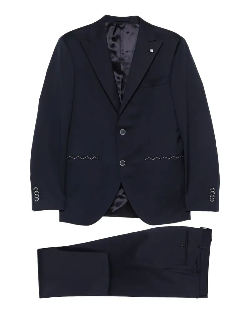 Luigi Bianchi Mantova single-breasted suit (set of three) - Blau Blau