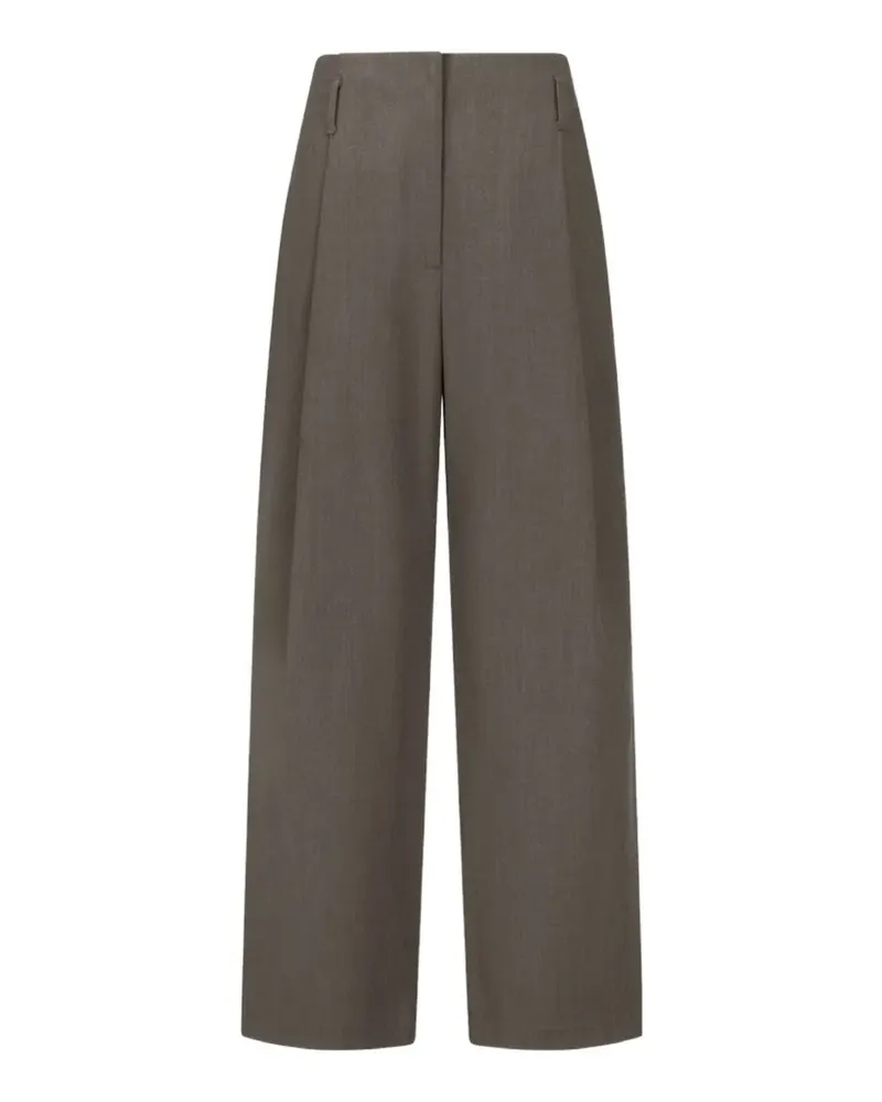 AMOMENTO tucked straight-leg trousers - Braun Braun