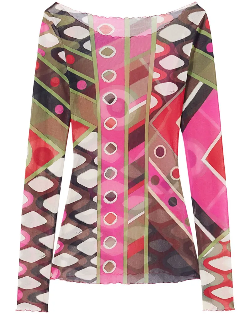 Emilio Pucci Oberteil mit Vivara-Print Rosa