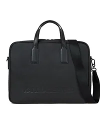 Karl Lagerfeld Essential Aktentasche aus Leder Schwarz