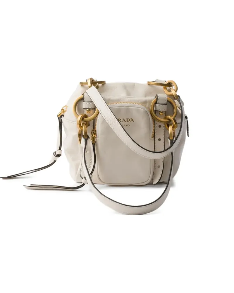 Prada Mini Dangle Tote Bag - Weiß Weiß