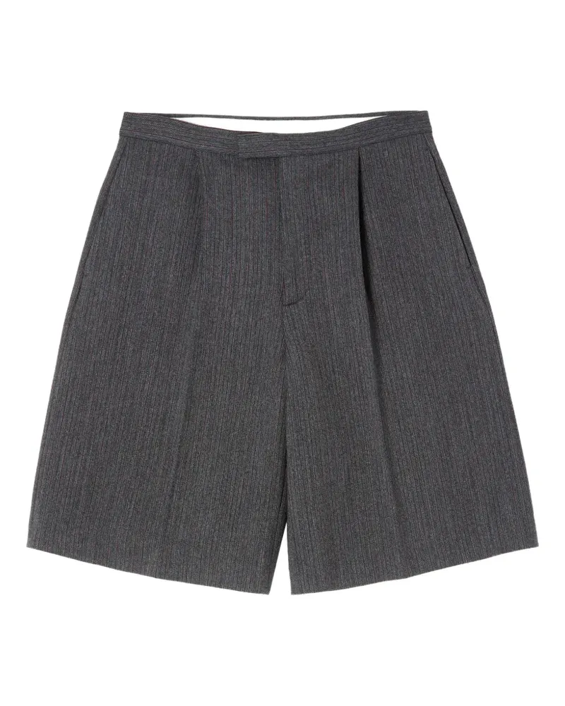 Maison Margiela striped wool-blend tailored shorts - Grau Grau