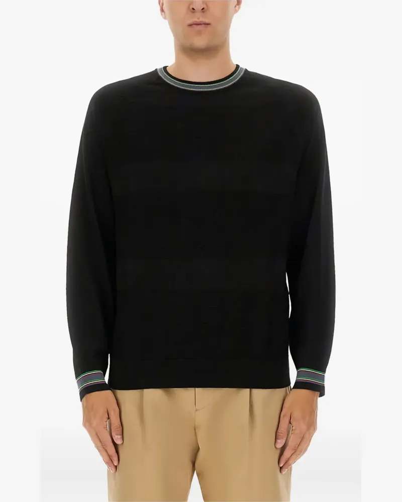 Paul Smith Pullover mit gestreiften Details - Schwarz Schwarz
