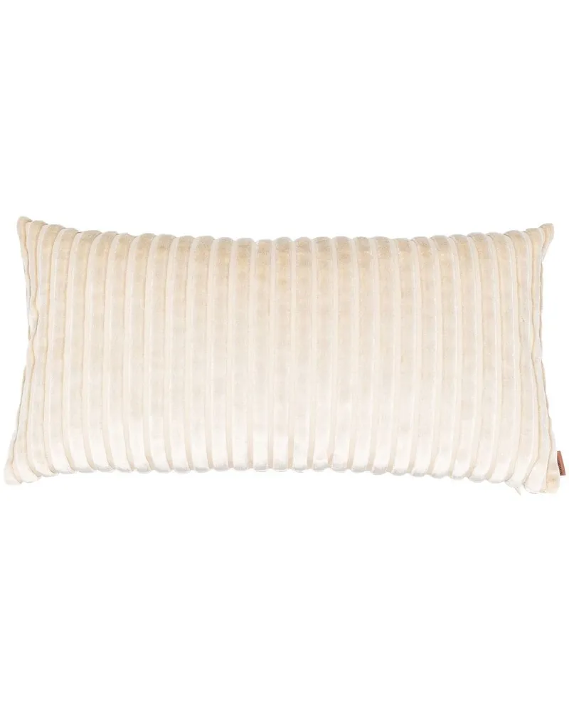 Missoni Home Geripptes Samtkissen - Nude Nude