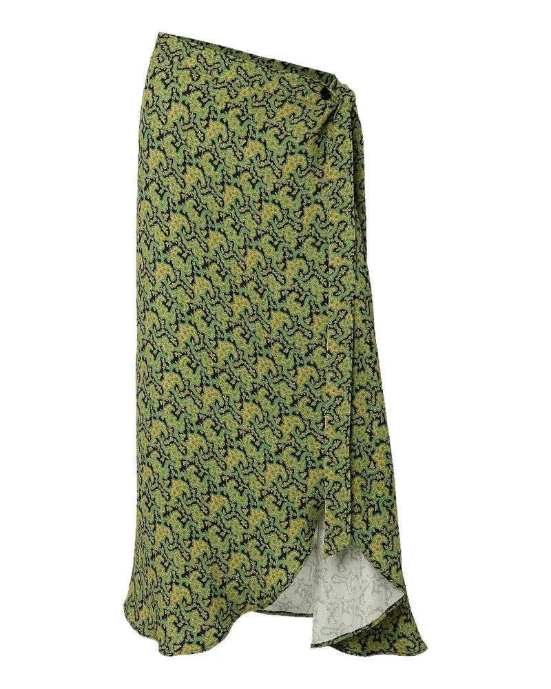 Rodebjer Hizomi Midirock mit Paisley-Print - Grün Grün