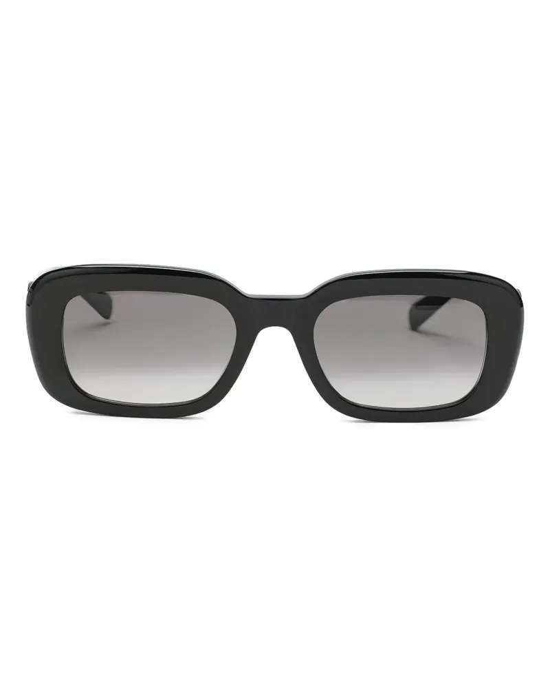 Saint Laurent Pillowed Sonnenbrille mit eckigem Gestell - Schwarz Schwarz