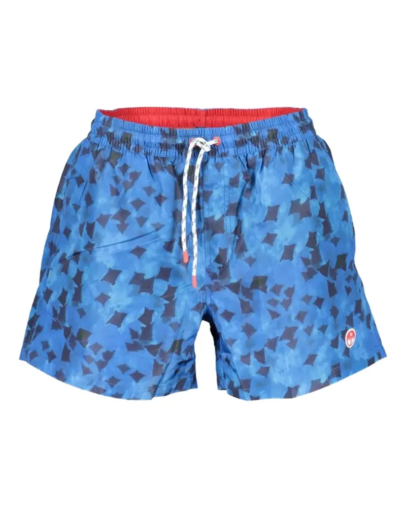 North Sails geometric-print drawstring swim shorts - Blau Blau
