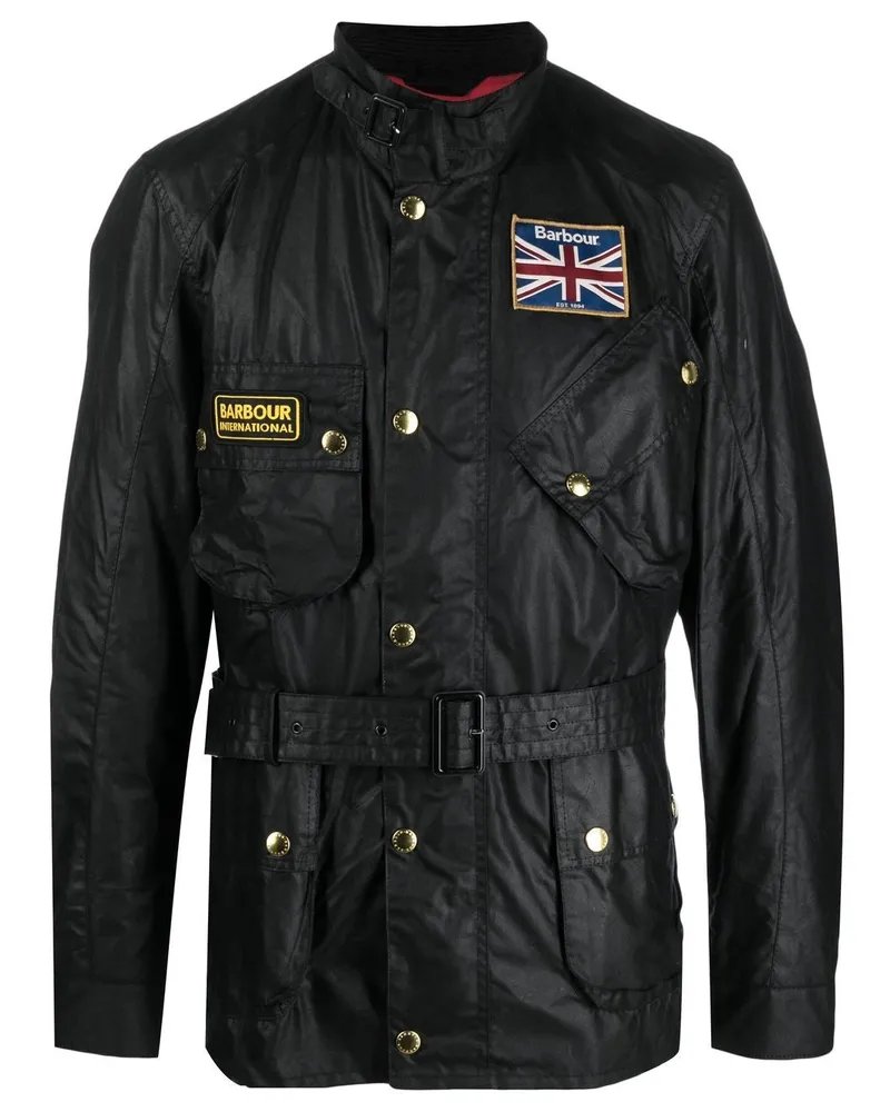Barbour Mantel mit Stehkragen - Schwarz Schwarz