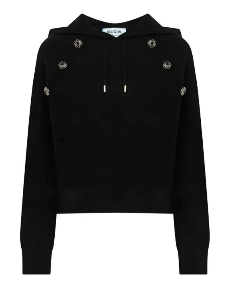 Blumarine embellished hoodie - Schwarz Schwarz