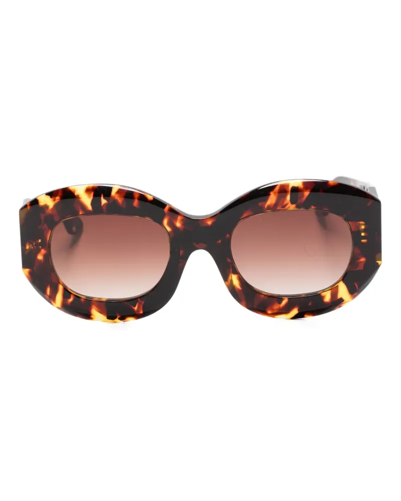 Thierry Lasry Trophy Sonnenbrille mit ovalem Gestell - Braun Braun